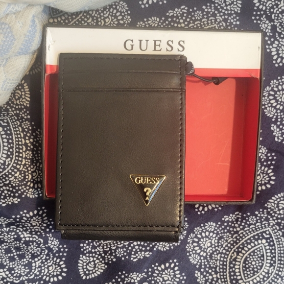 Guess Black and Gold Card Holder - Picture 1 of 3